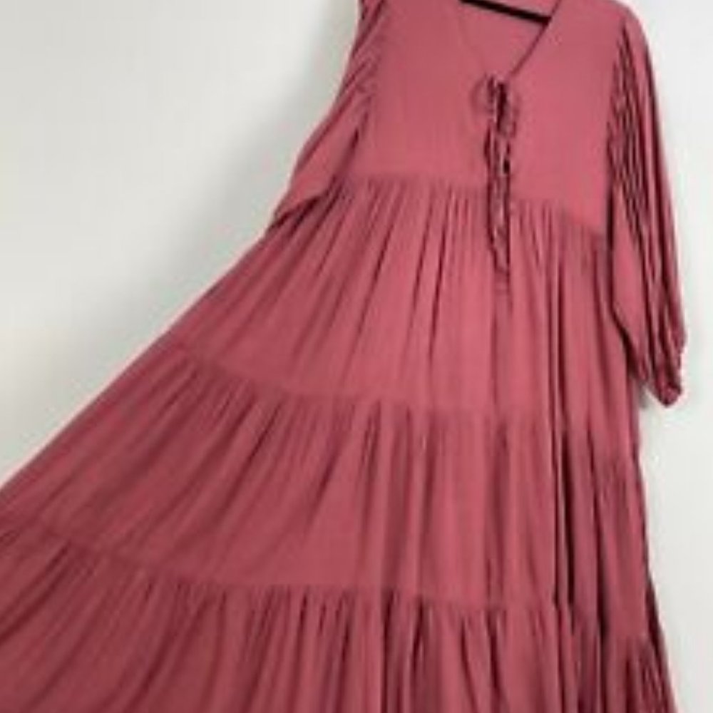 Young Fabulous Broke Maroon Size Small Boho Dress